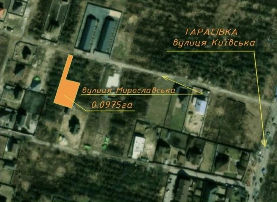 Land for sale for residential construction. Tarasivka. 