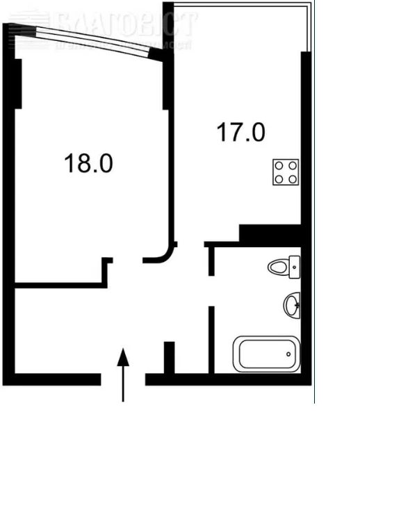 Сдам квартиру. 1 room, 46 m², 20 floor/25 floors. 121, Пр-т Берестейський, Киев. 
