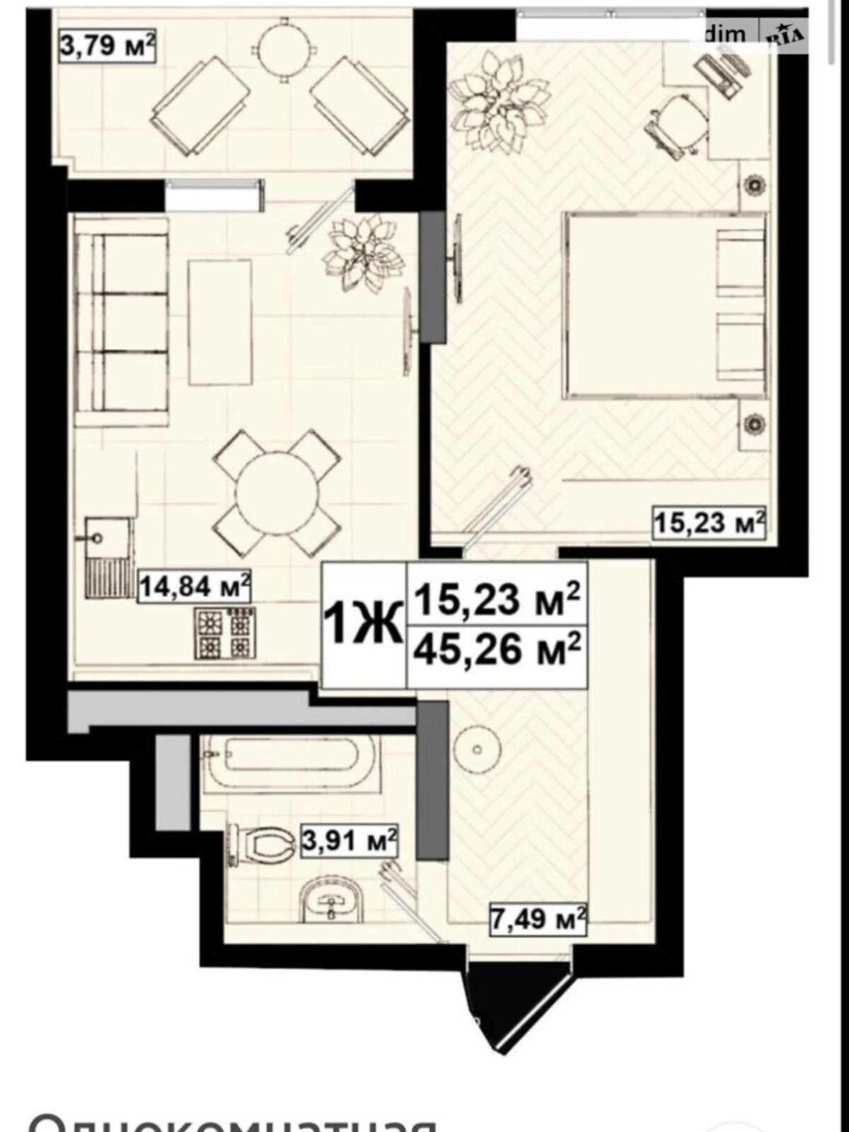 Продаж квартири. 1 room, 45 m², 15 floor/25 floors. 25, Олени Теліги вул., Київ. 
