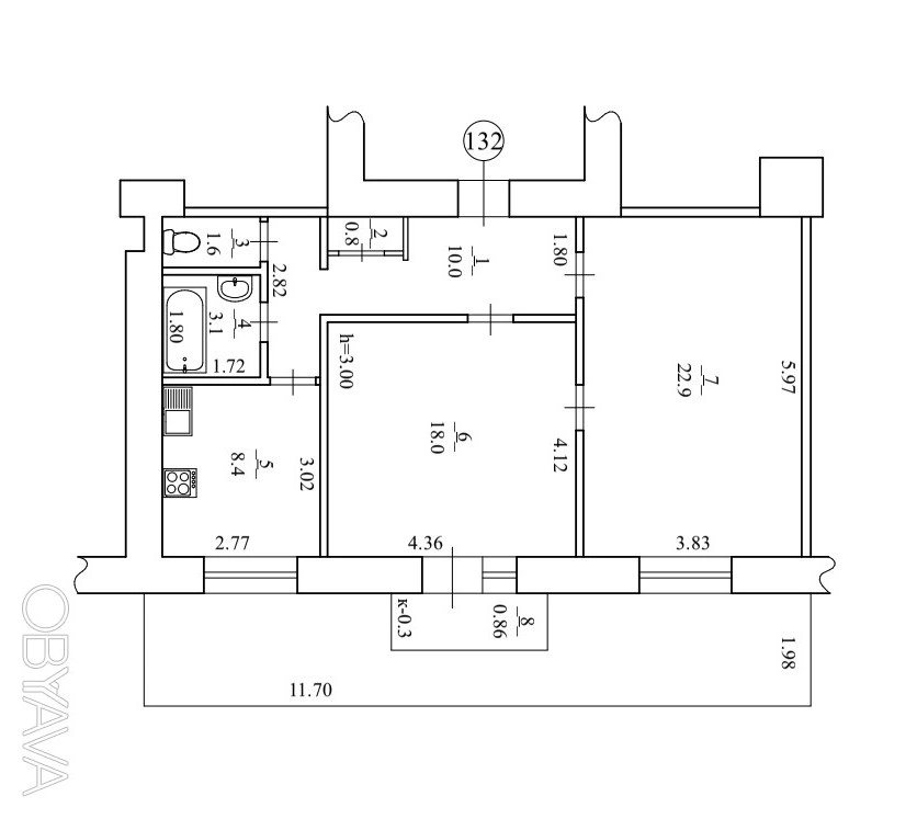 Продажа квартиры. 2 rooms, 66 m², 5th floor/3 floors. Пл.Соборна, Днепр. 