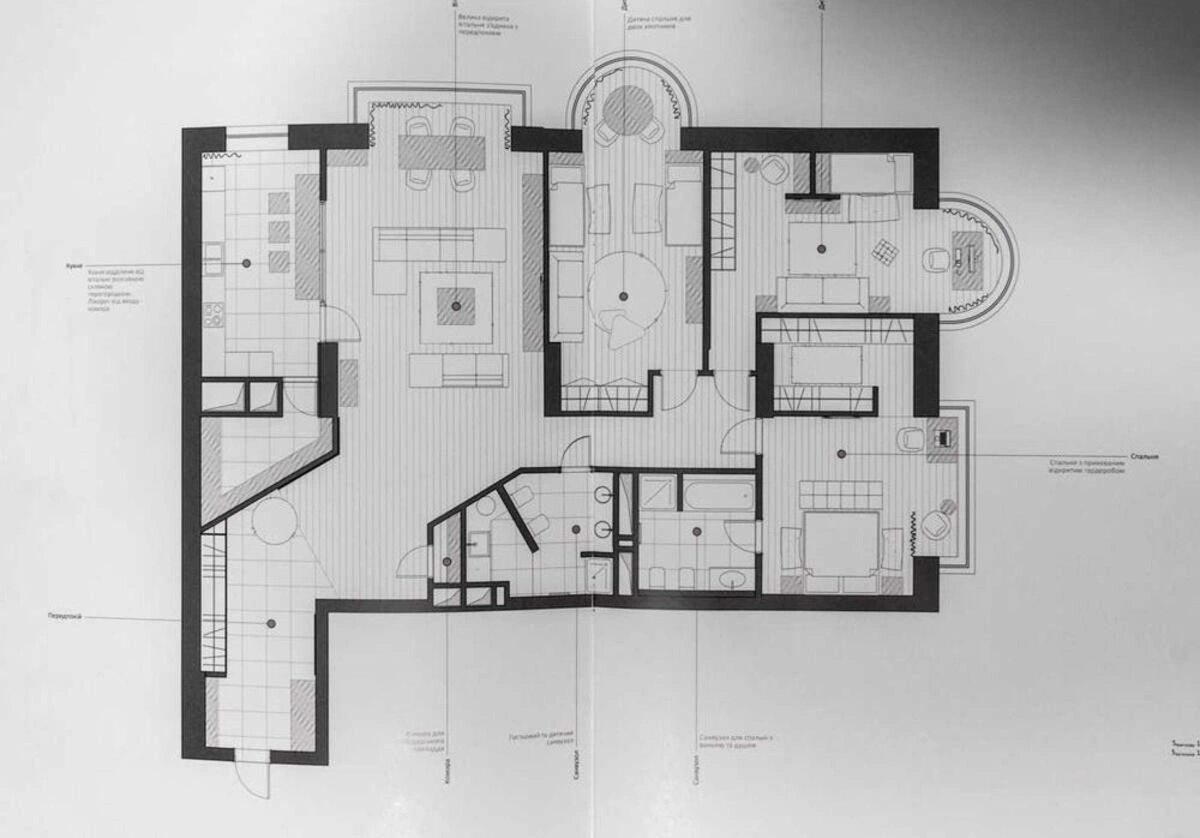 Сдам квартиру. 4 rooms, 205 m², 5th floor/25 floors. 18, Институтская 18, Киев. 