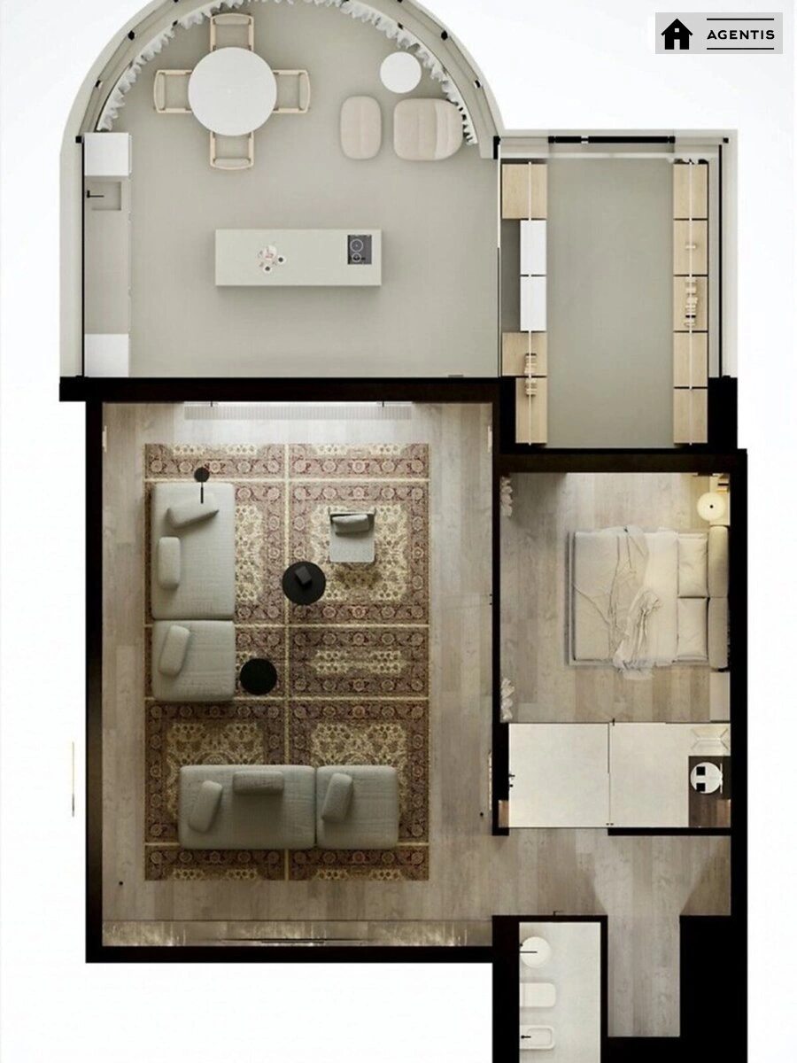 Apartment for rent. 2 rooms, 130 m², 3rd floor/14 floors. 10, Lyuteranska 10, Kyiv. 