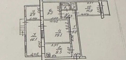 Продаж квартири 3 кімнати, 89 m², 1 пов./10 поверхів. Сергія Ядова вул., Одеса. 