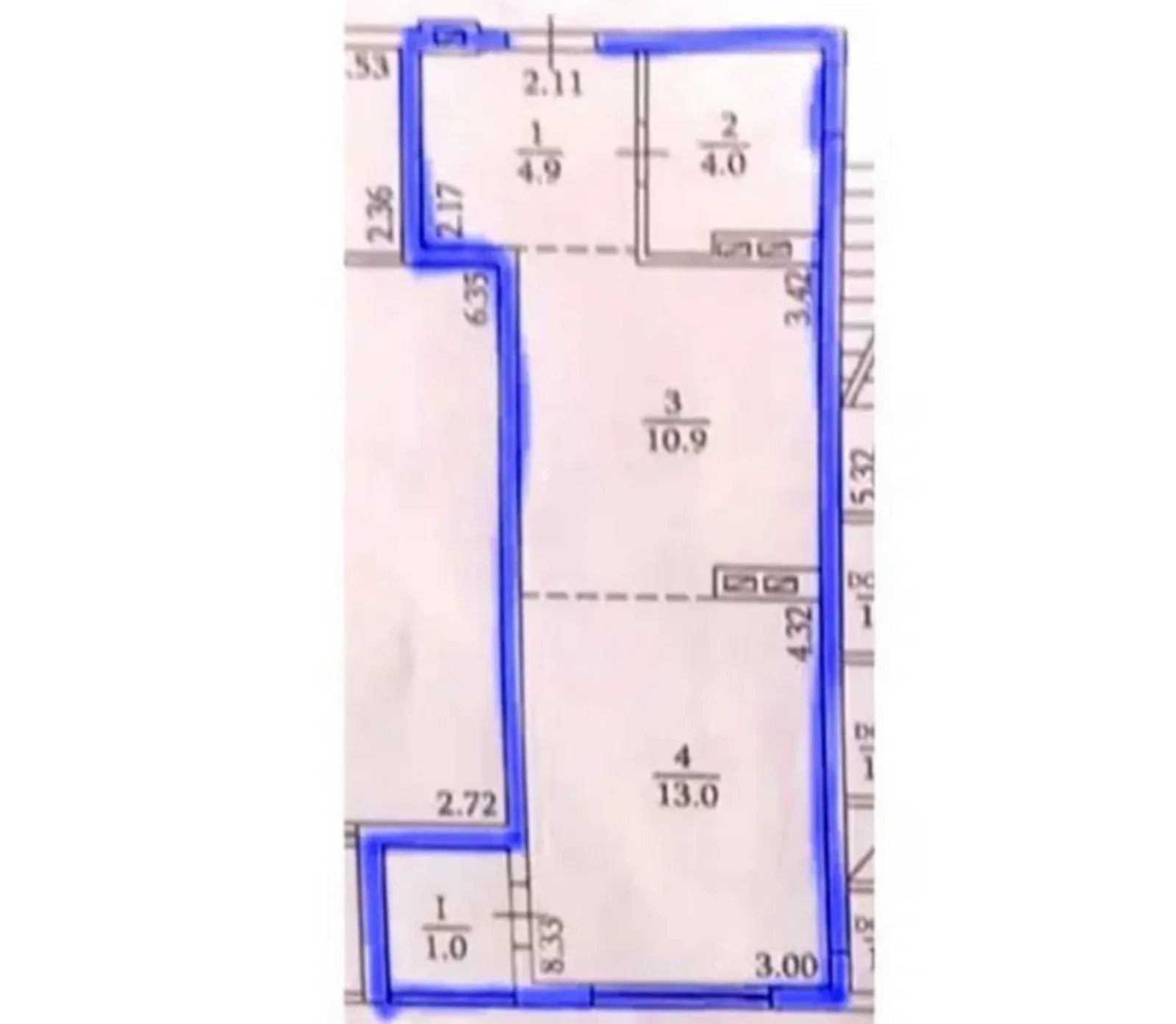 Продаж квартири 1 кімната, 34 m², 5 пов./10 поверхів. Бам, Тернопіль. 