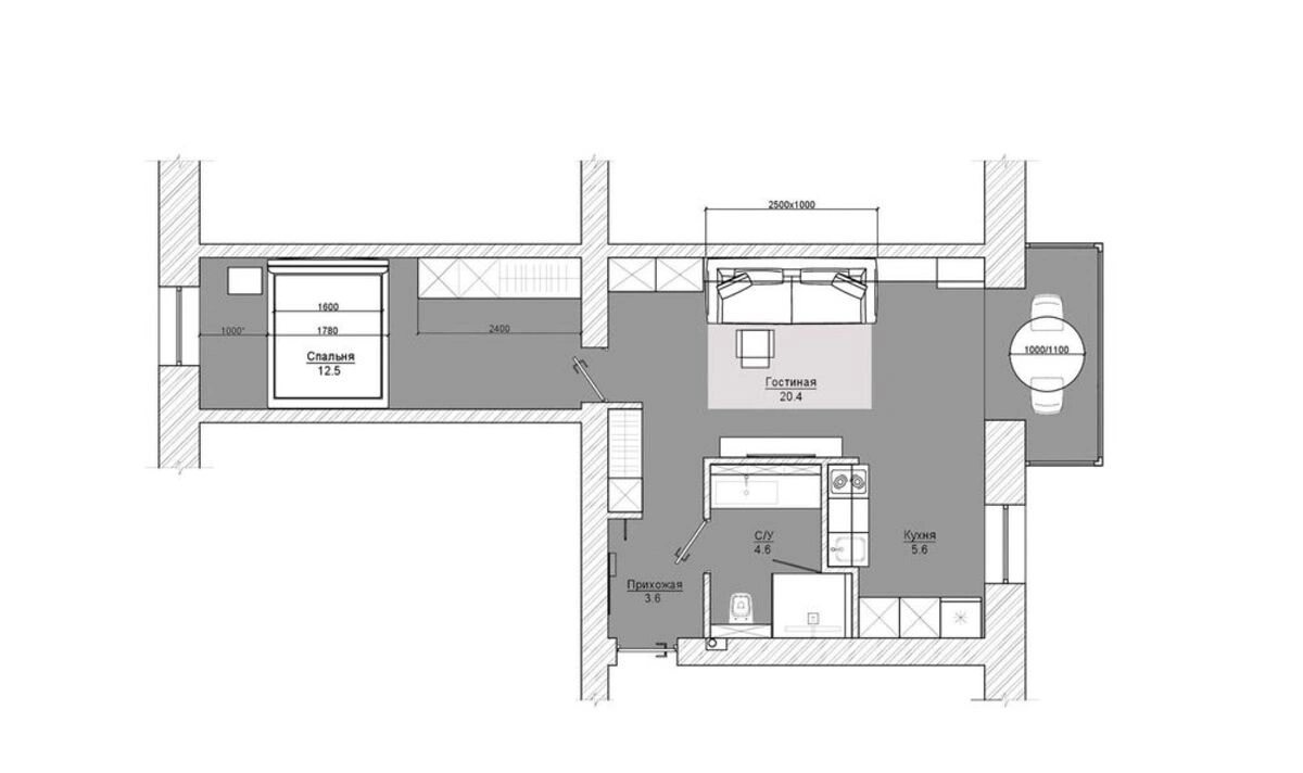 Продаж квартири 2 кімнати, 43 m², 2 пов./5 поверхів. 25, Проспект Шевченко , Одеса. 