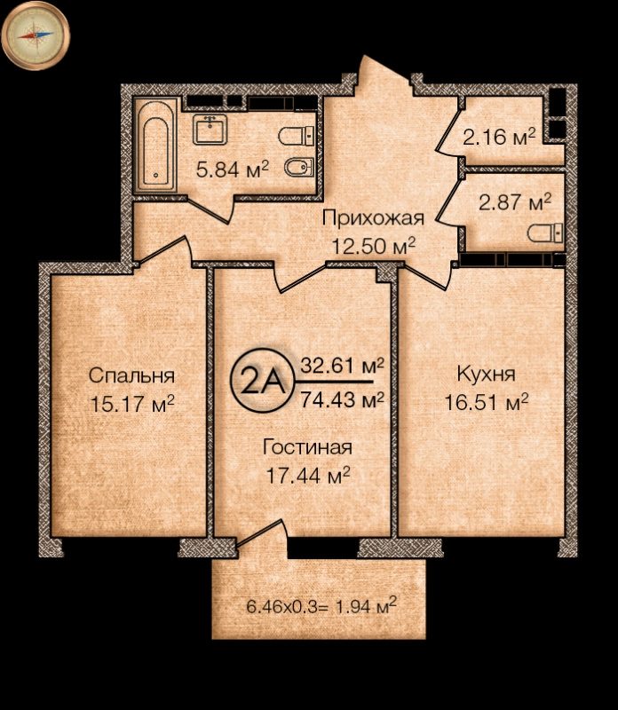 Продаж квартири. 2 rooms, 74 m², 8th floor/11 floors. 17, Кіквідзе 17, Київ. 