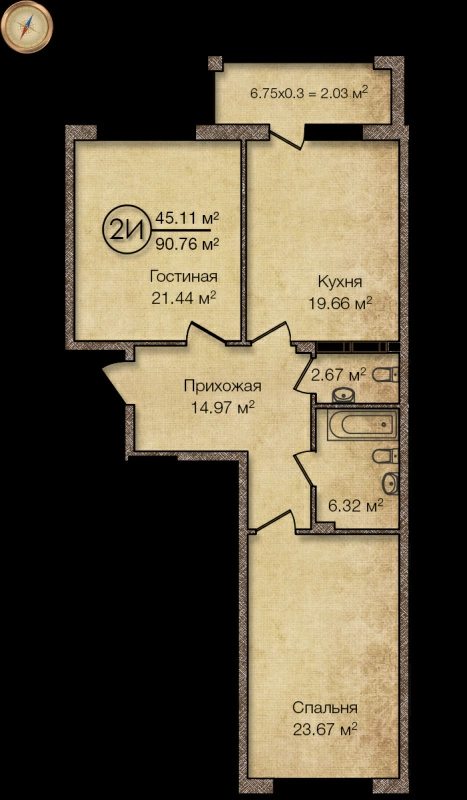 Продажа квартиры. 2 rooms, 74 m², 8th floor/11 floors. 17, Киквидзе 17, Киев. 
