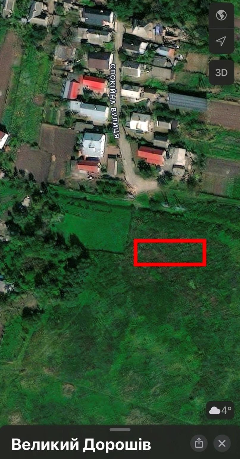 Land for sale for residential construction. Velykyy Doroshiv. 