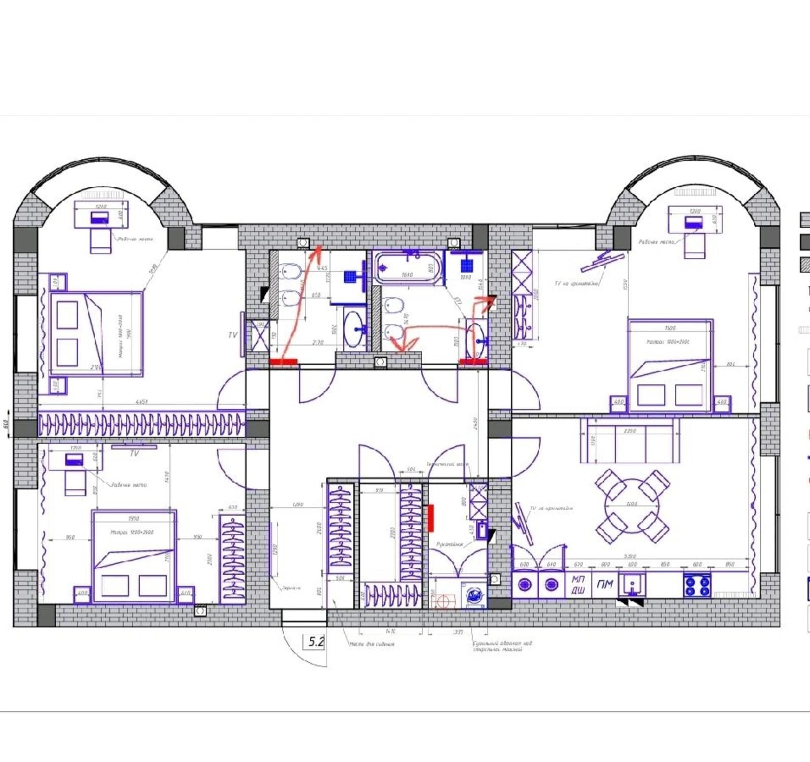 Продаж квартири 3 кімнати, 132 m², 4 пов./12 поверхів. 29, Французский б-р, Одеса. 