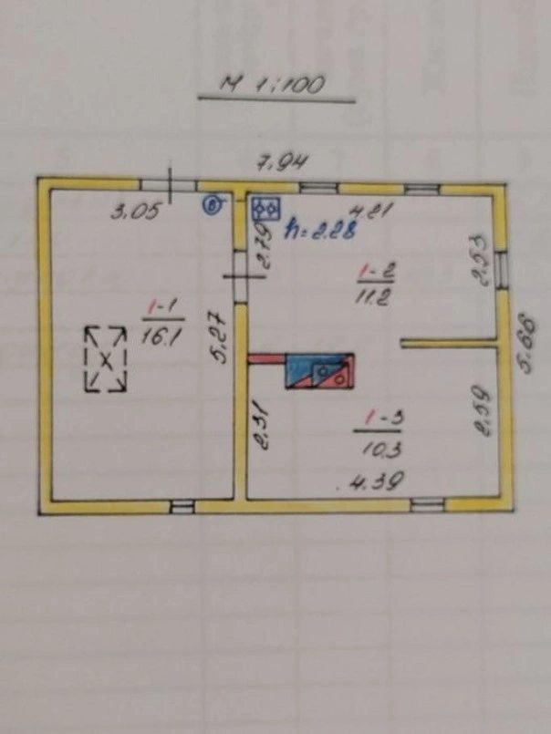 Продажа дома. 2 rooms, 38 m², 1 floor. Малая Старица. 