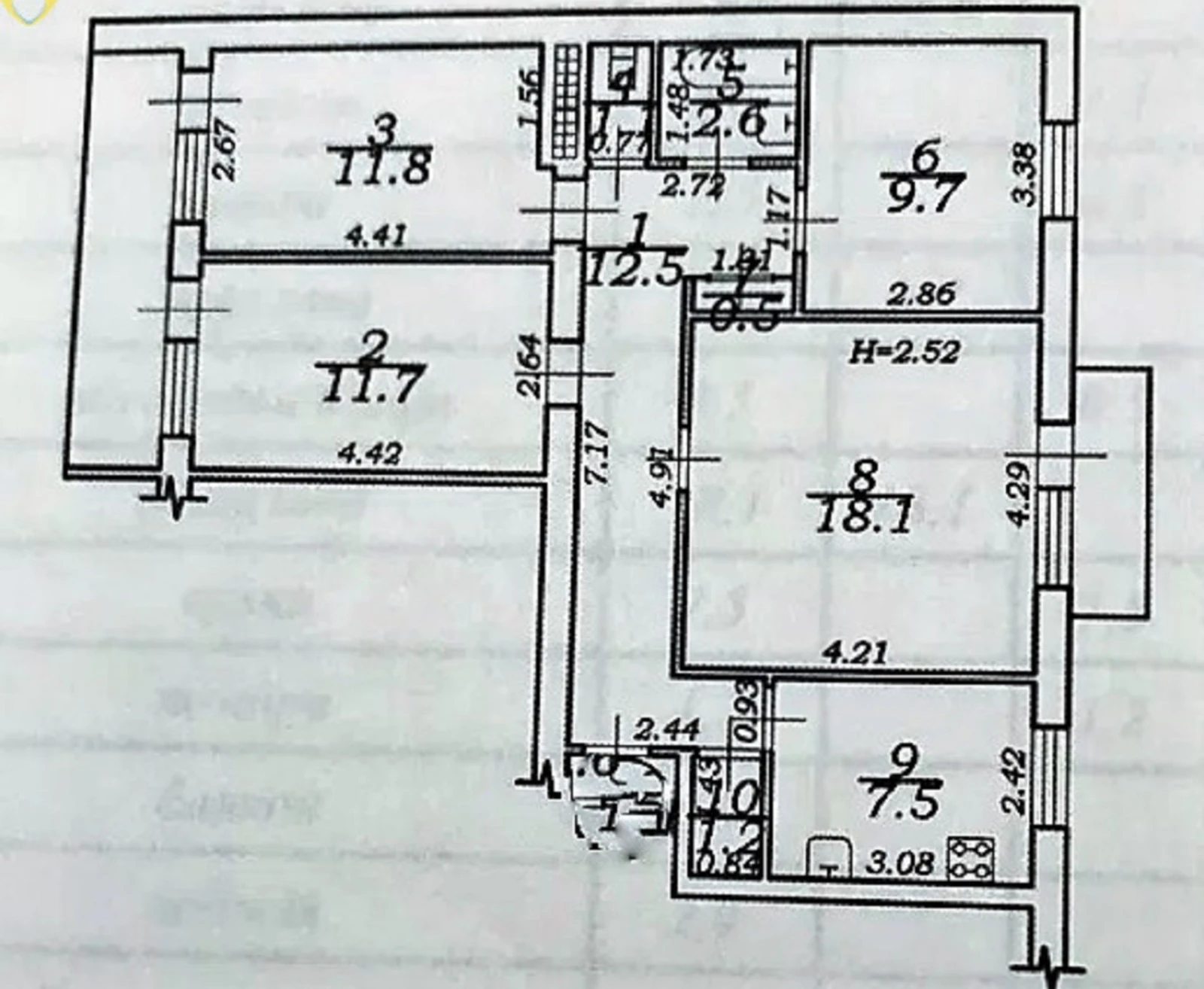 Apartments for sale. 4 rooms, 81 m², 2nd floor/9 floors. 6, Ylfa y Petrova , Odesa. 