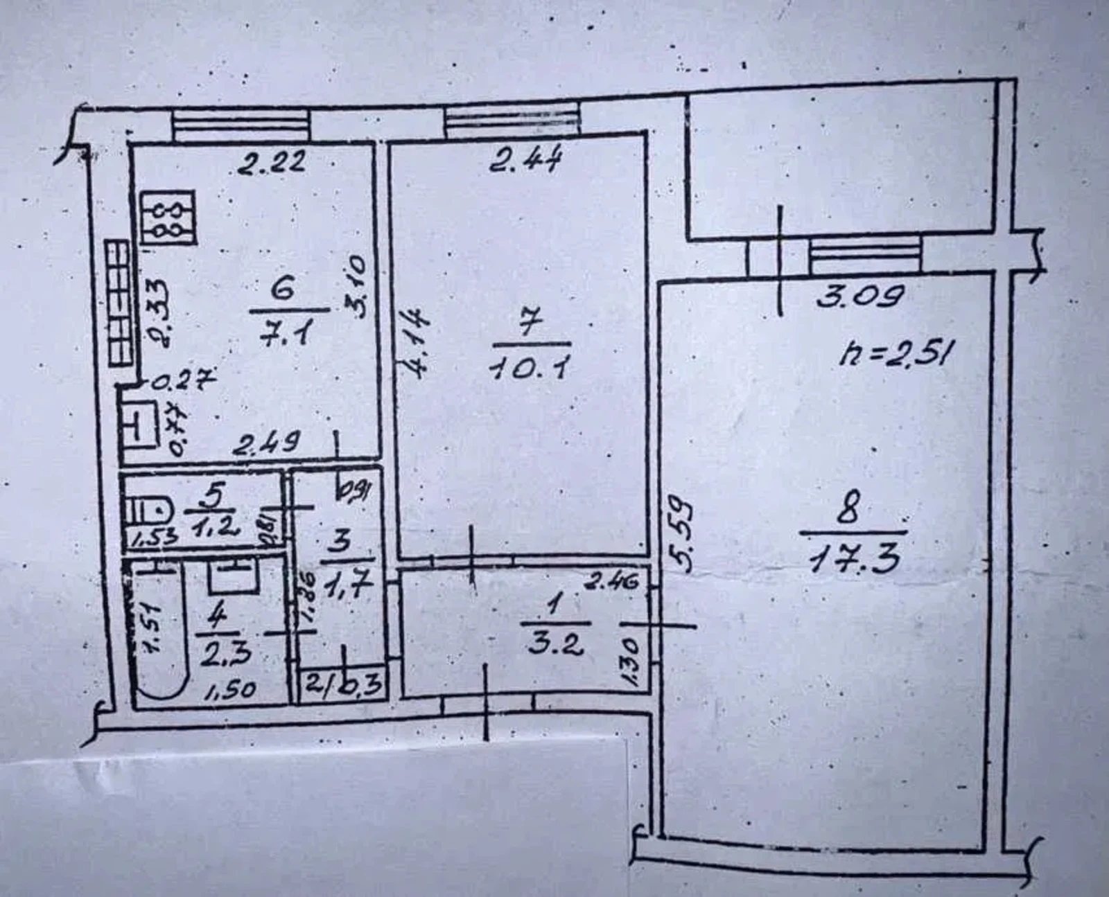 Продаж квартири 2 кімнати, 45 m², 8 пов./9 поверхів. 41, Небесной Сотни проспект (Маршала Жукова), Одеса. 