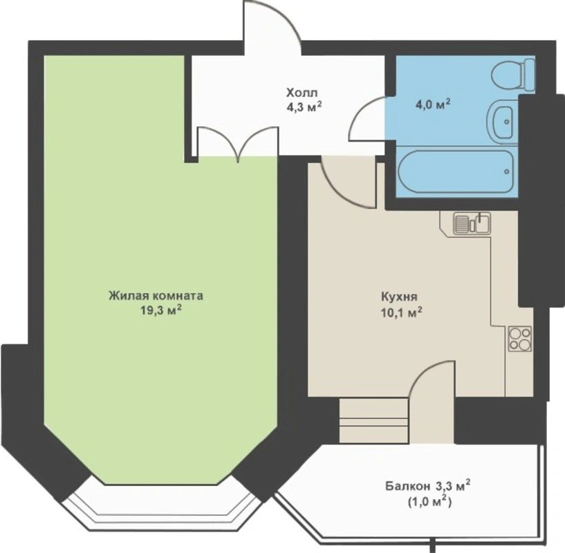 Продаж квартири. 1 room, 40 m², 13 floor/14 floors. 162, Костанди , Одеса. 