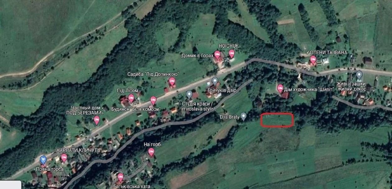 Продається земельна ділянка в селі Пилипець Закарпатської області