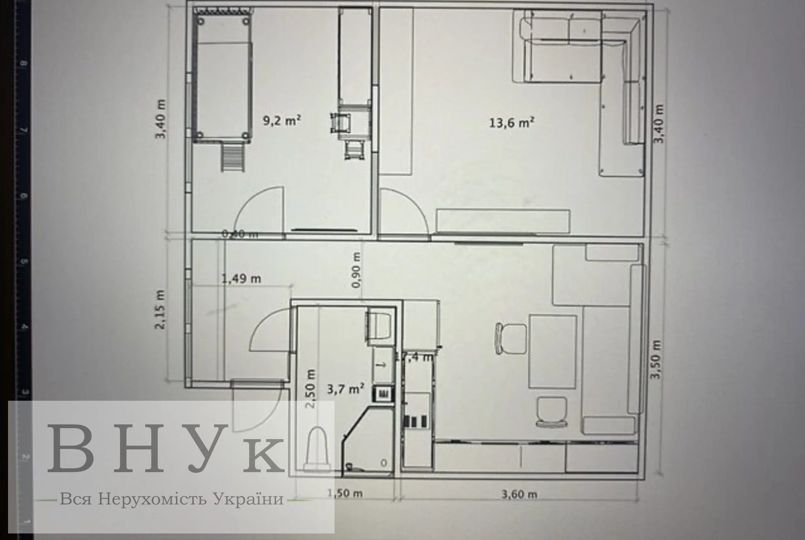 Продаж квартири. 2 rooms, 43 m², 5th floor/5 floors. Новий Світ вул., Тернопіль. 