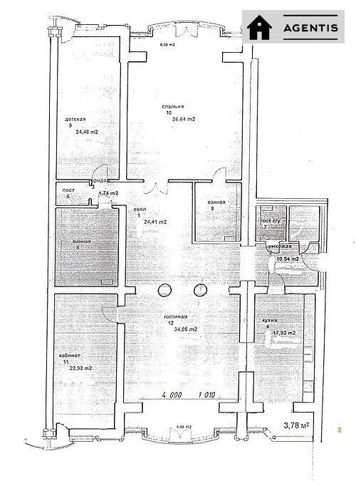Сдам квартиру. 4 rooms, 185 m², 8th floor/8 floors. 14, Паторжинского 14, Киев. 