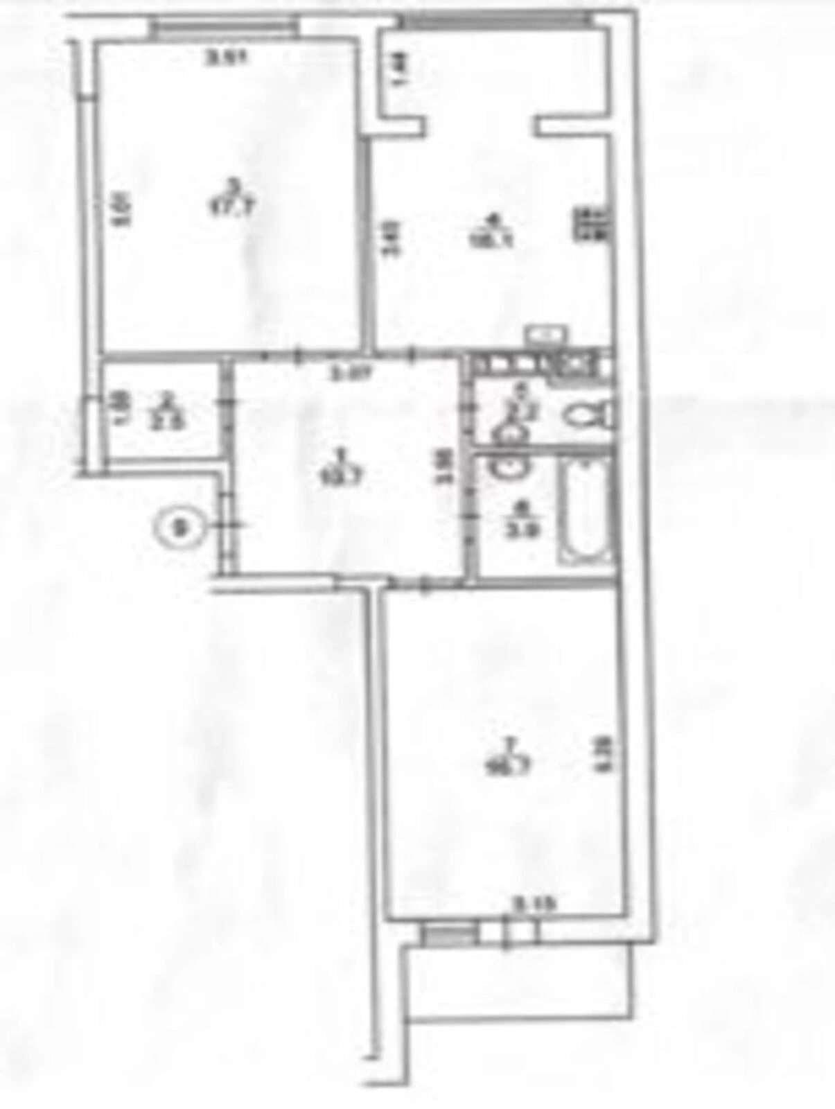Продаж квартири. 2 rooms, 73 m², 2nd floor/10 floors. 1, Відродження , Крюківщина. 